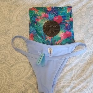 CUPSHE CHEEKY GAL BIKINI BOTTOM SZ S PALE BLUE NEW